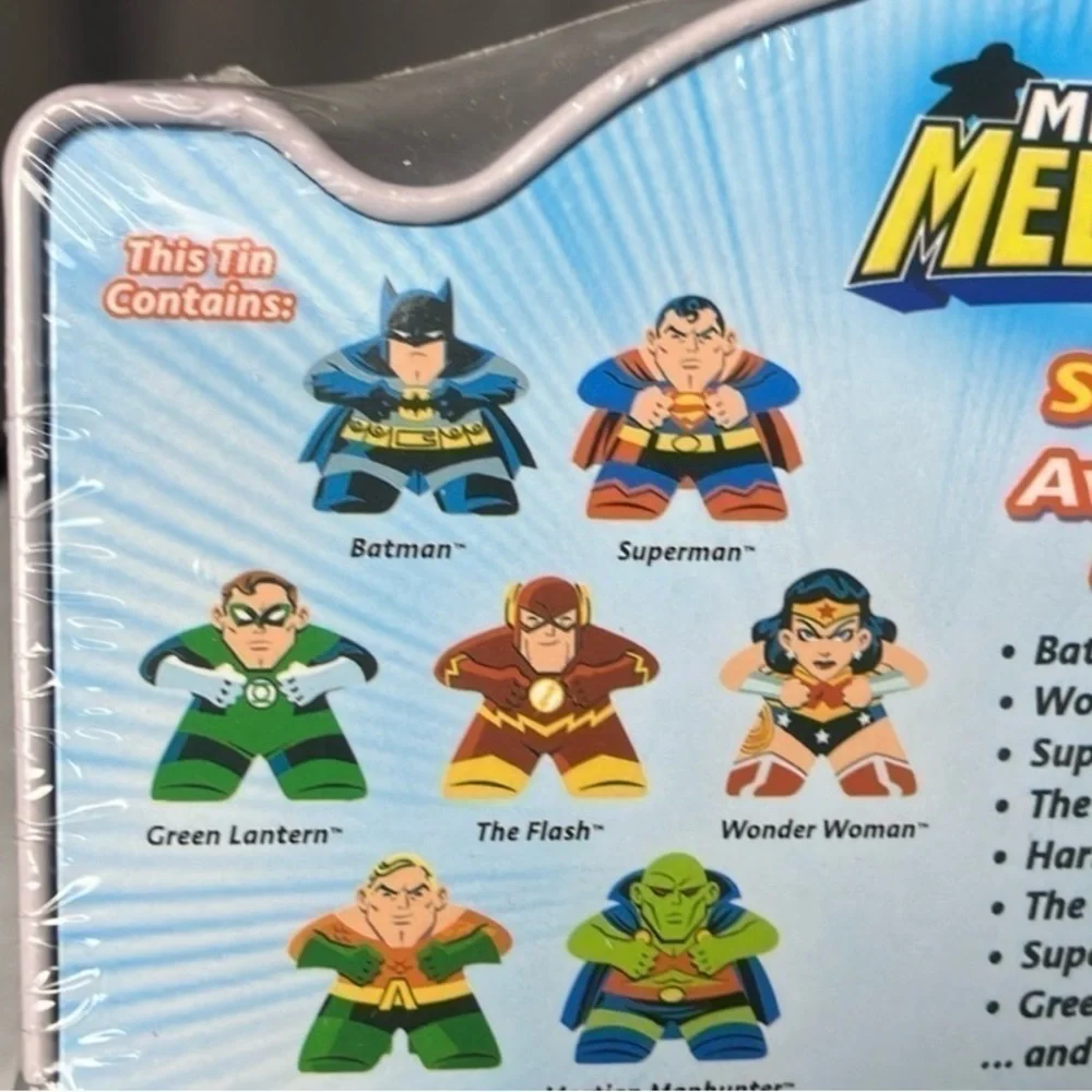 Mighty Meeples DC Comics Super Friends Hall of Justice Collection Tin Set Sealed